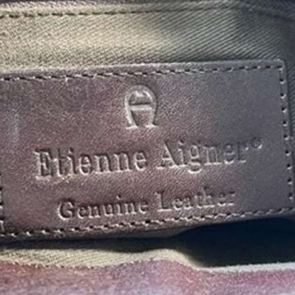 Etienne Aigner Genuine Leather Oxblood Burgundy Shoulder Bag Vintage Panel Hobo - Picture 7 of 7